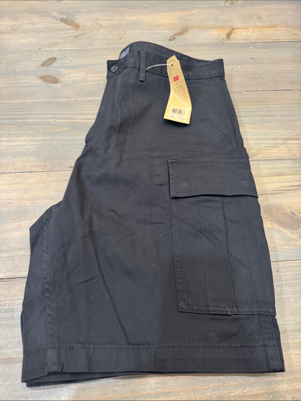 Brand New with Tags Levi’s Men’s Cargo Shorts Black Size 34